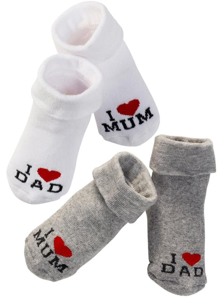 Vivance Umschlagsocken in weiß-grau günstig kaufen