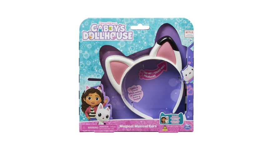 Gabby‘s Dollhouse, Magical Musical Cat Ears, Haarreif mit Katzenohren, mit Licht, Geräuscheffekten und Musik