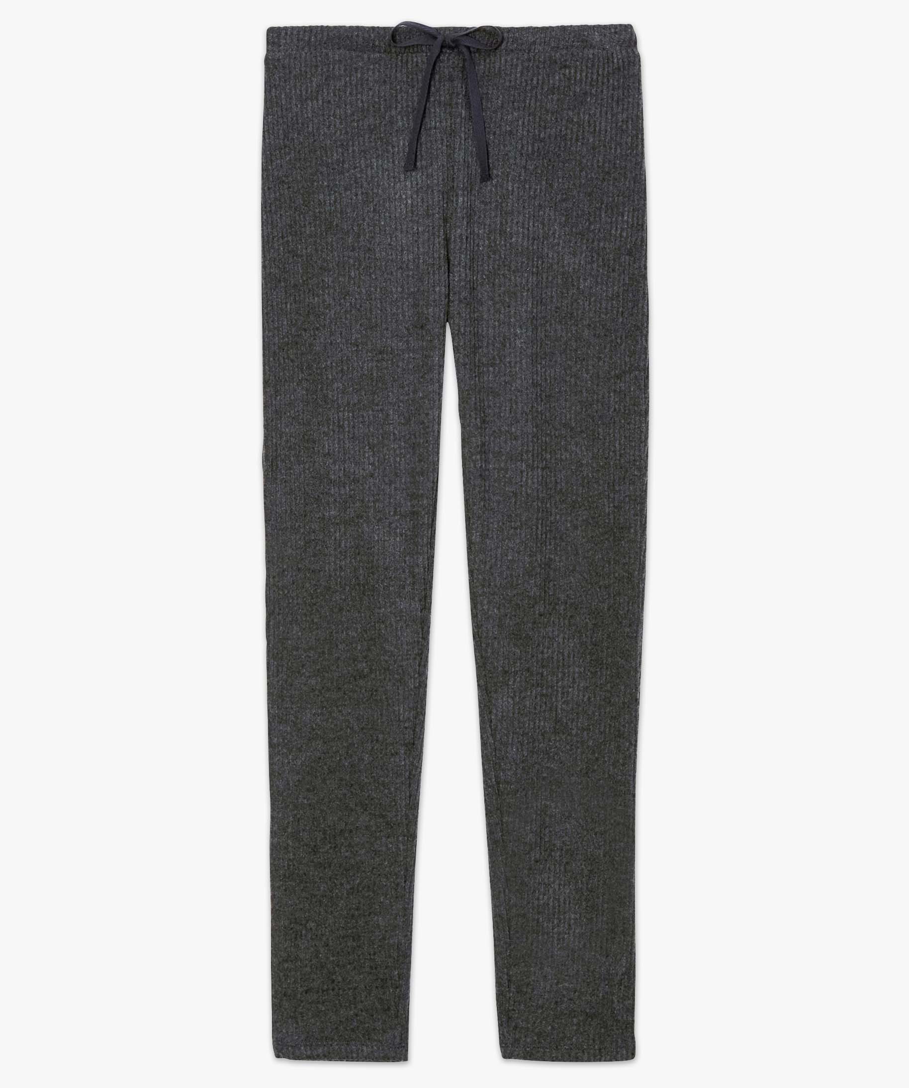 Pantalon de pyjama femme en maille ctelée gris fonce | GEMO