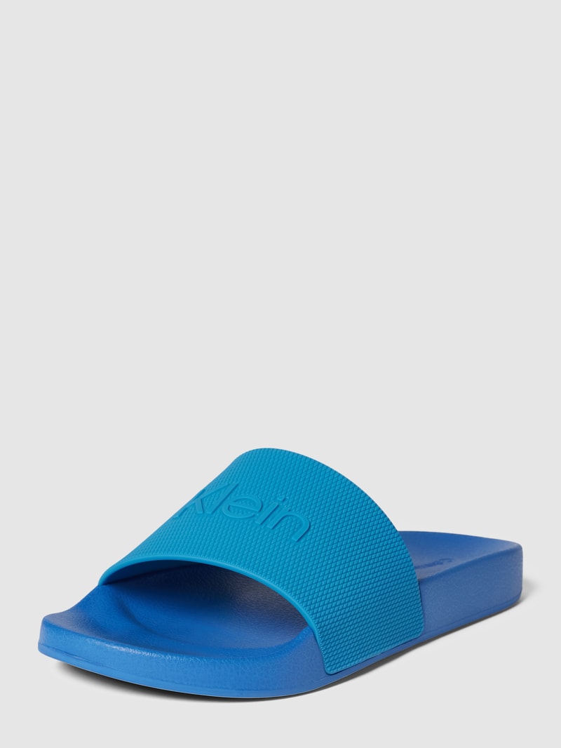 Slides mit Label-Detail Modell 'POOL SLIDE RUBBER' in blau