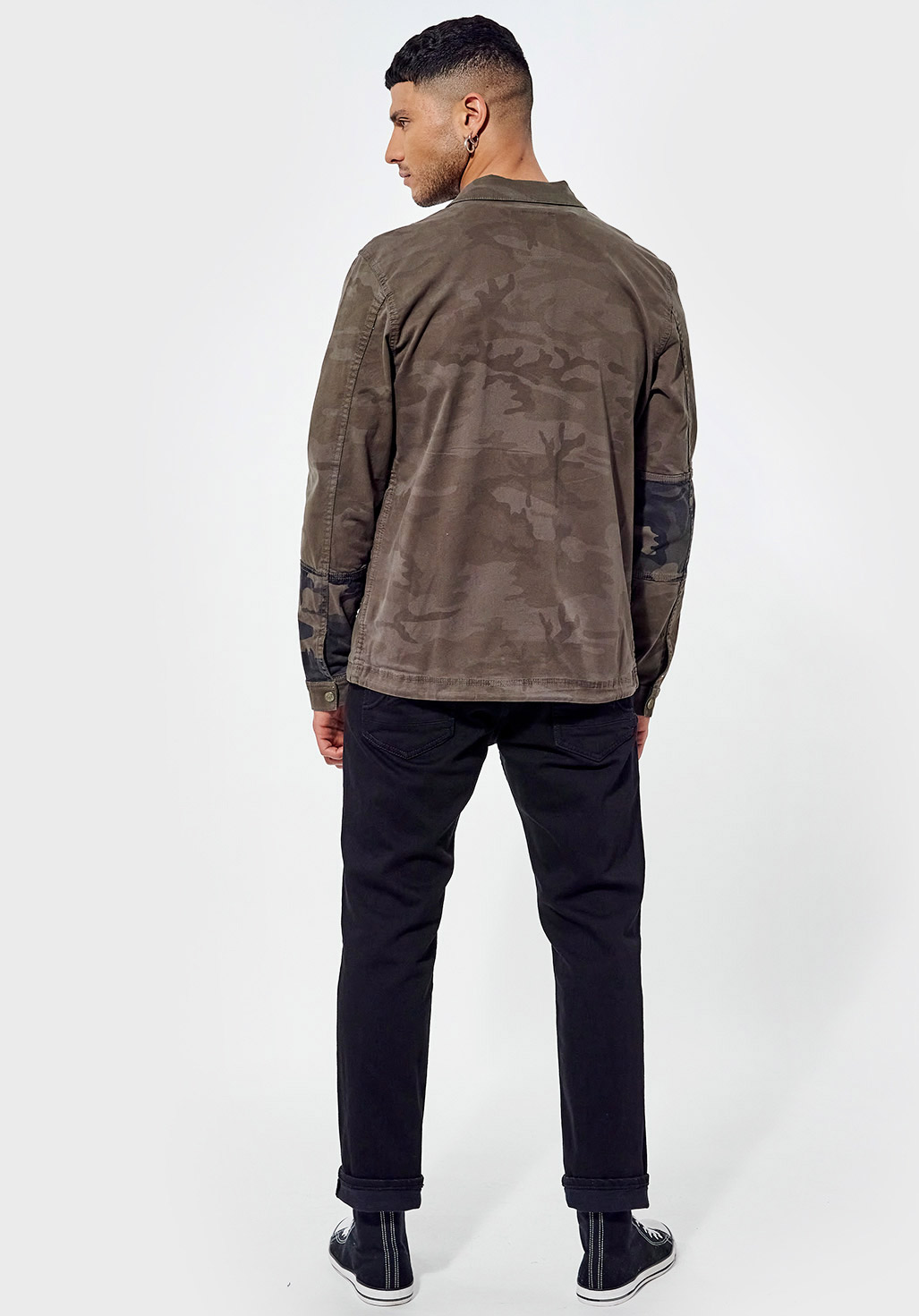 ASAP  Veste en jean régular kaki camouflage  Homme