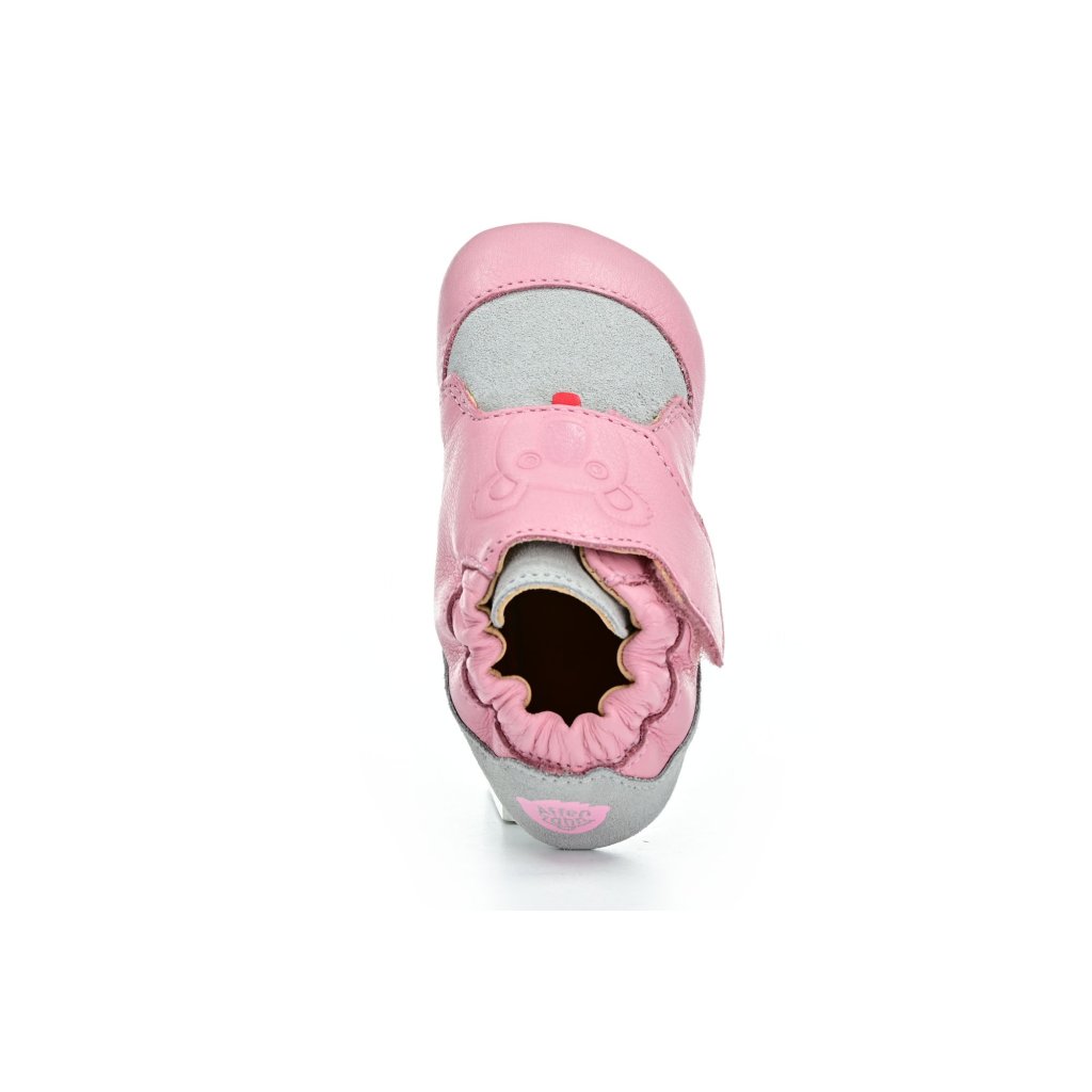 Affenzahn Krabbelschuh Leder Crawly Koala Pink