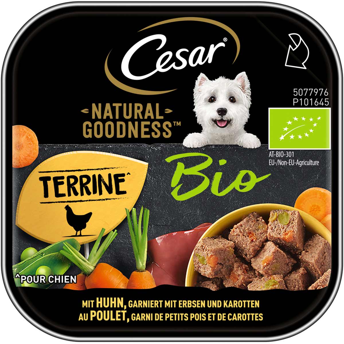 Cesar Natural Goodness Bio mit Huhn, Erbsen & Karotten