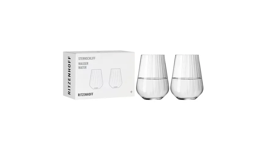 RITZENHOFF Wasserglas Sternschliff  2er #3 F22