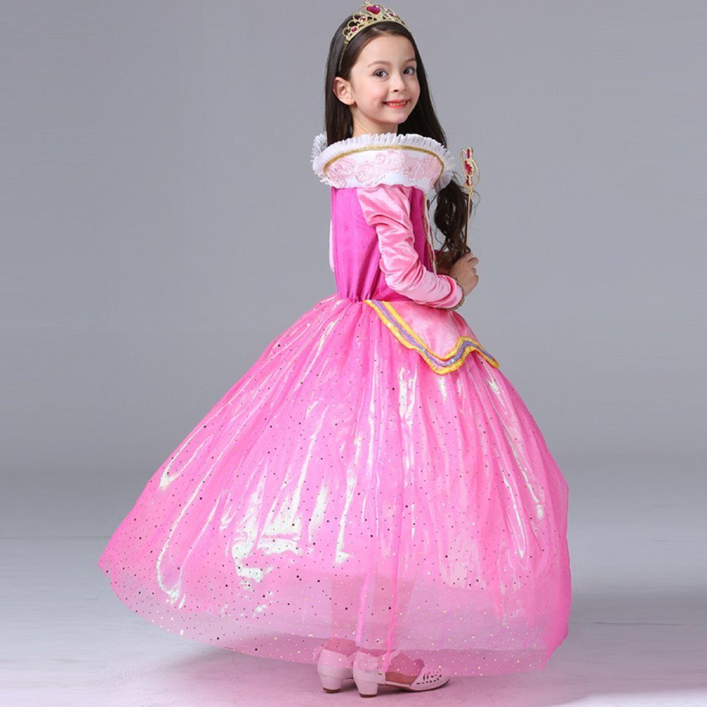 Katara Prinzessin-Kostüm Märchenkleid Kinderkostüm Dornröschen für Mädchen, Dornröschen, Kostüm, Faschingskostüm, Karnevalskostüm