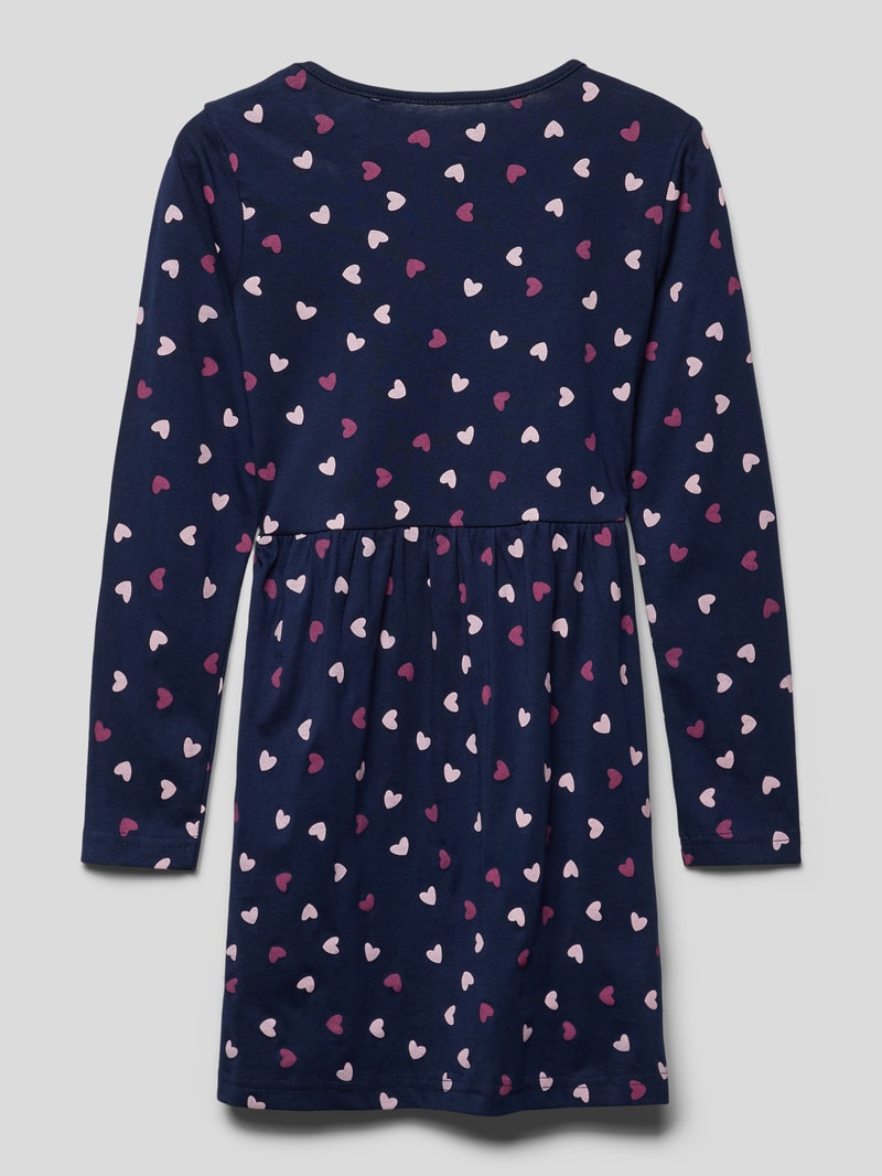 Minikleid mit Allover-Muster in blau