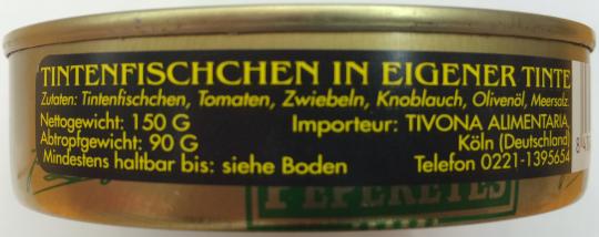 Los Peperetes Tintenfische in eigener Tinte 120g