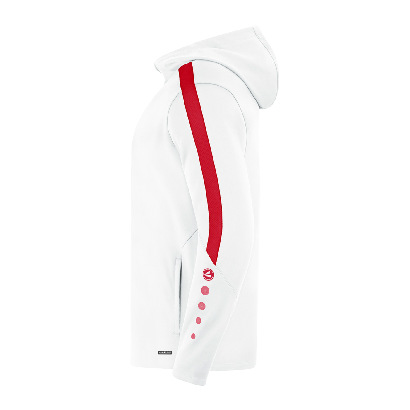 JAKO Power Kapuzenjacke Weiss Rot F004