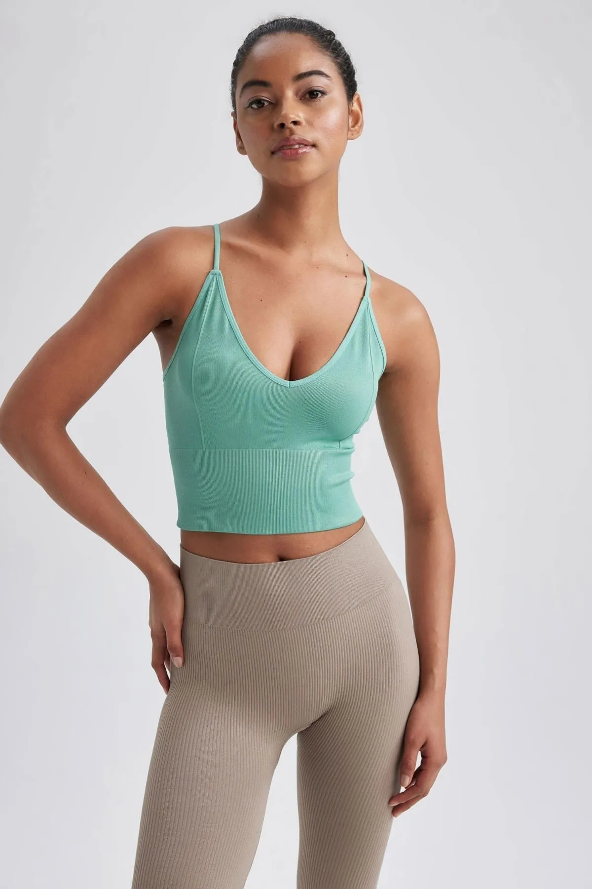 DeFacto  Fit Seamless V-Neck Seamless Athlete A7124ax23hs