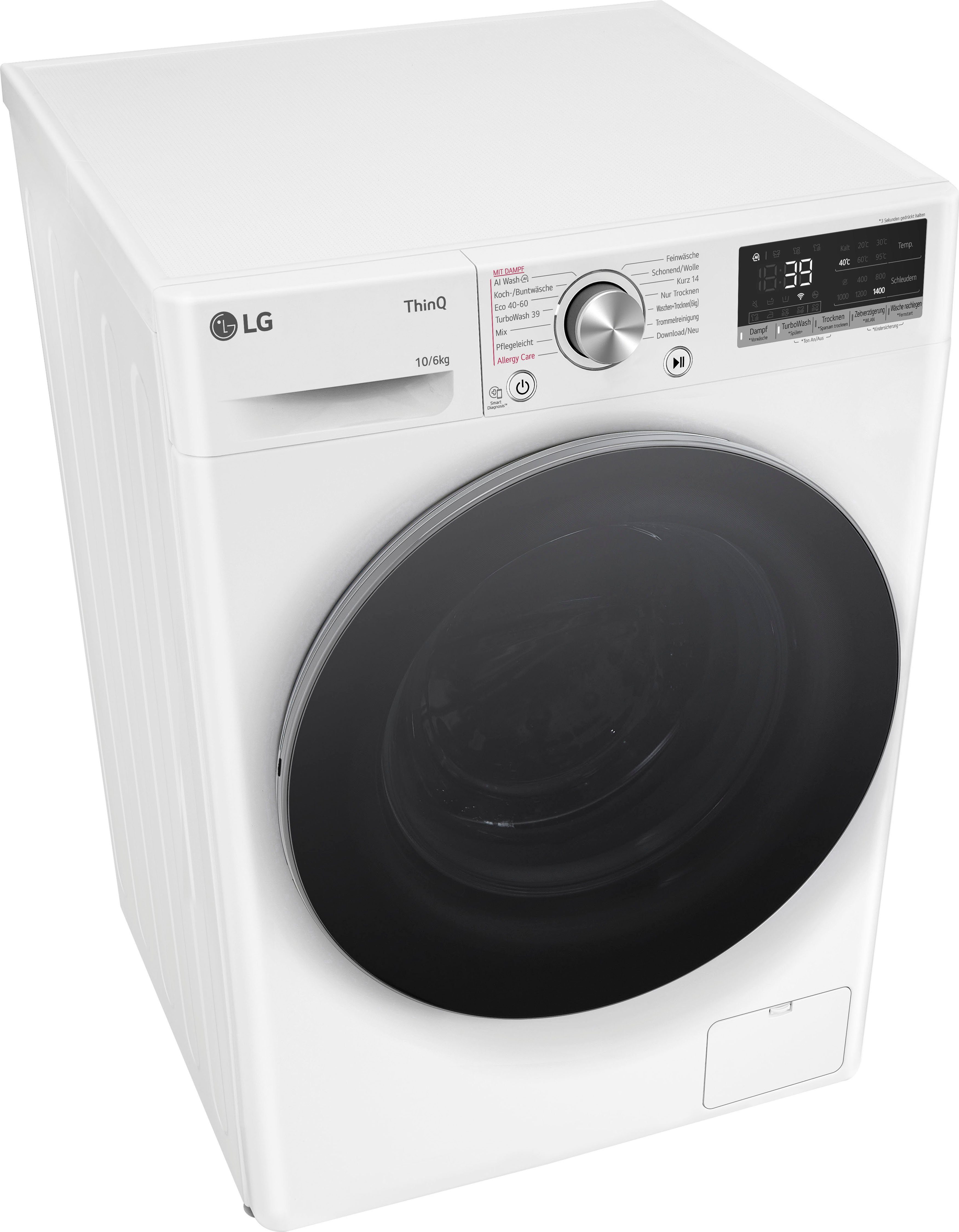 LG Waschtrockner Serie 7 W4WR70X61, 10 kg, 6 kg, 1400 U/min