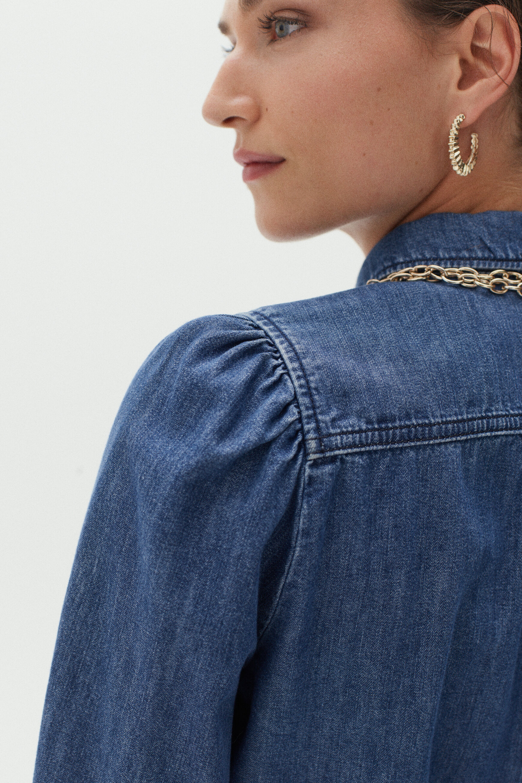 chemisier norra denim stone femme