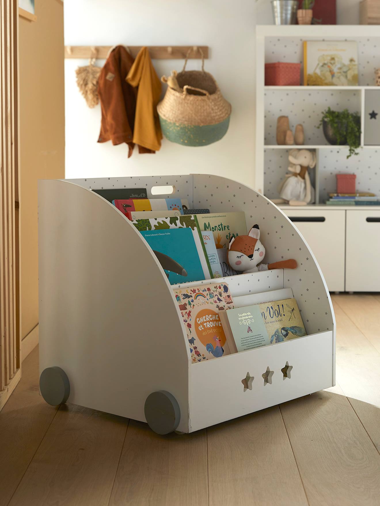 Vertbaudet Bücherregal SIRIUS für Kinderzimmer - weiß/grau