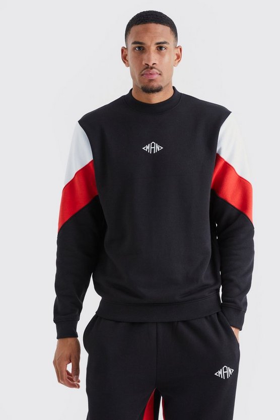Tall Man Colorblock Sweatshirt-Trainingsanzug