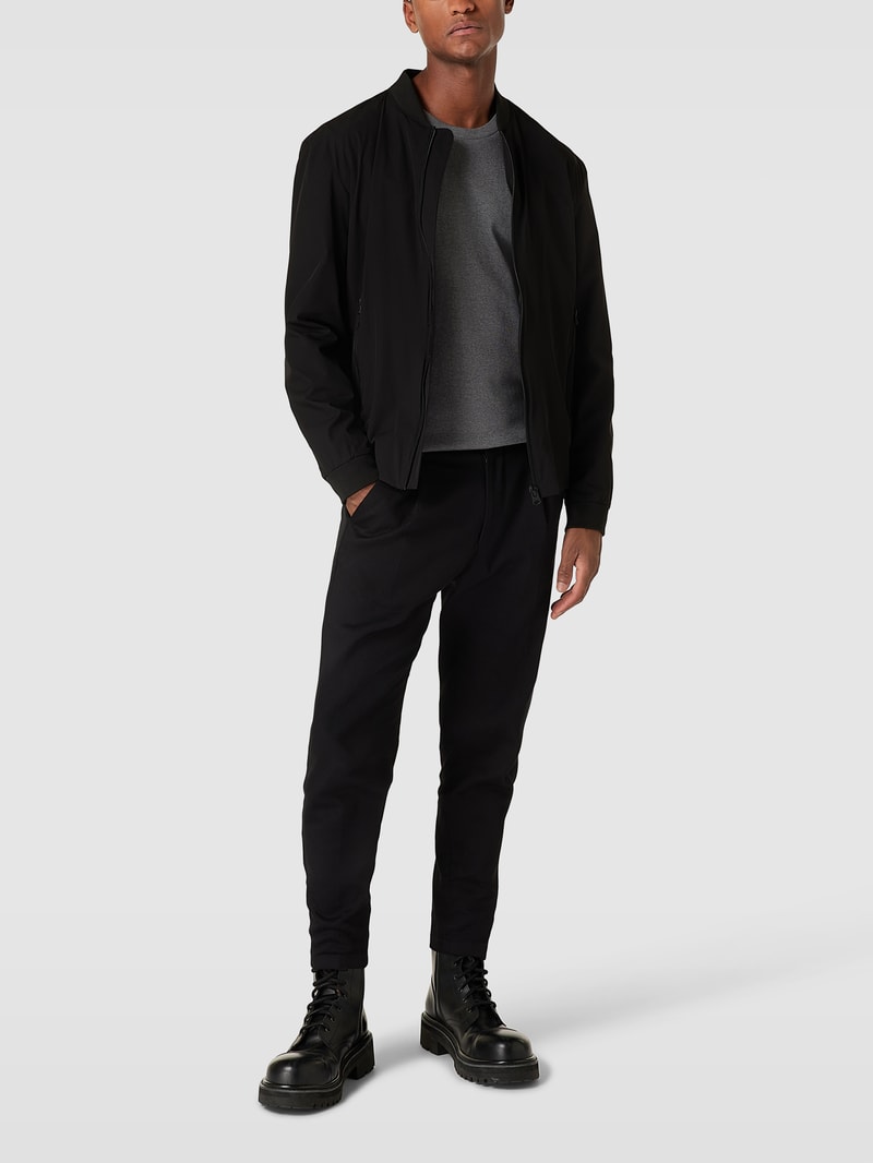 Sweatshirt mit Strukturmuster Modell 'Salbo' in mittelgrau