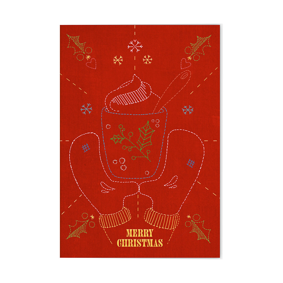 VE Weihnachten Klappkarte Motiv Merry Christmas 5 Ex.