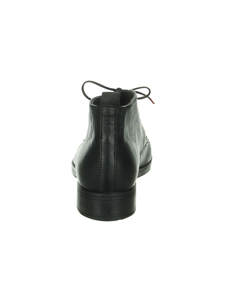 Think! Leder-Ankle-Boots in Schwarz günstig kaufen