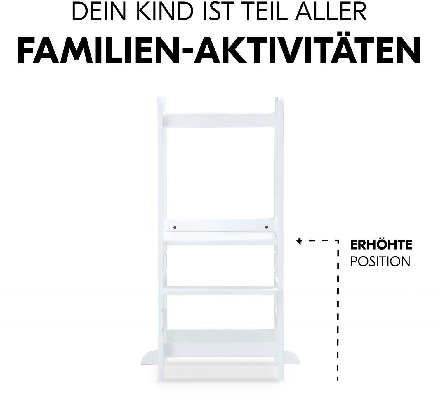 Hauck Stehhilfe Lernturm Learn N Explore, White, FSC® - schützt Wald - weltweit