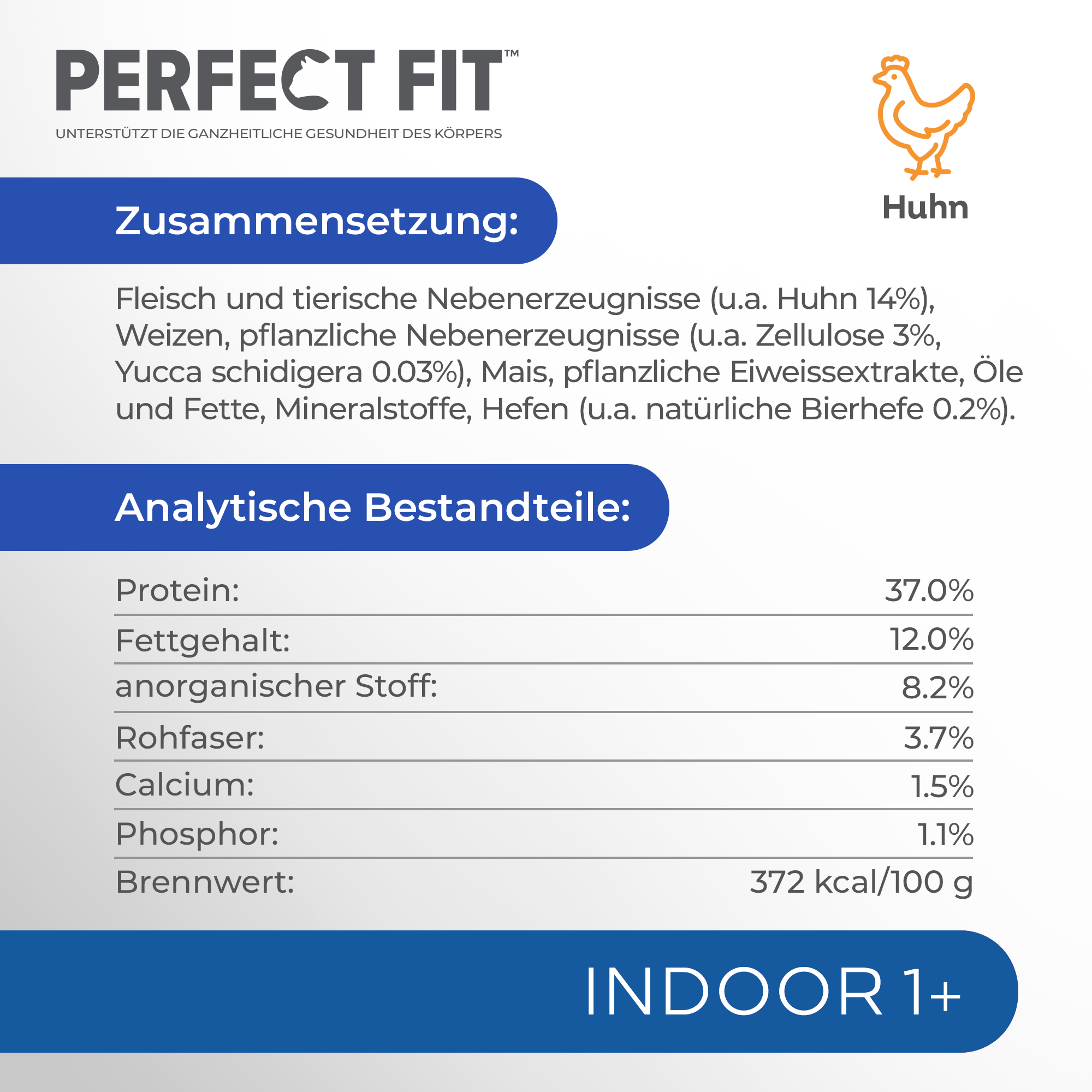 PERFECT FIT Trockenfutter PERFECT FIT Indoor 1+ Huhn 5x1,4 kg