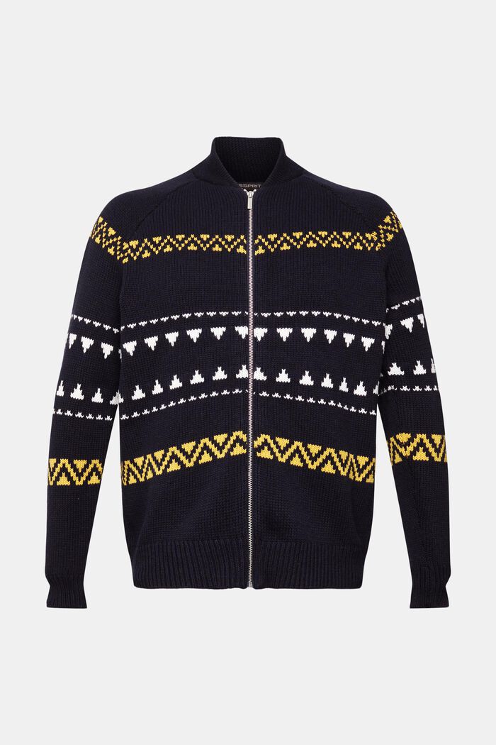 Zipper-Cardigan in Jacquardstrick
