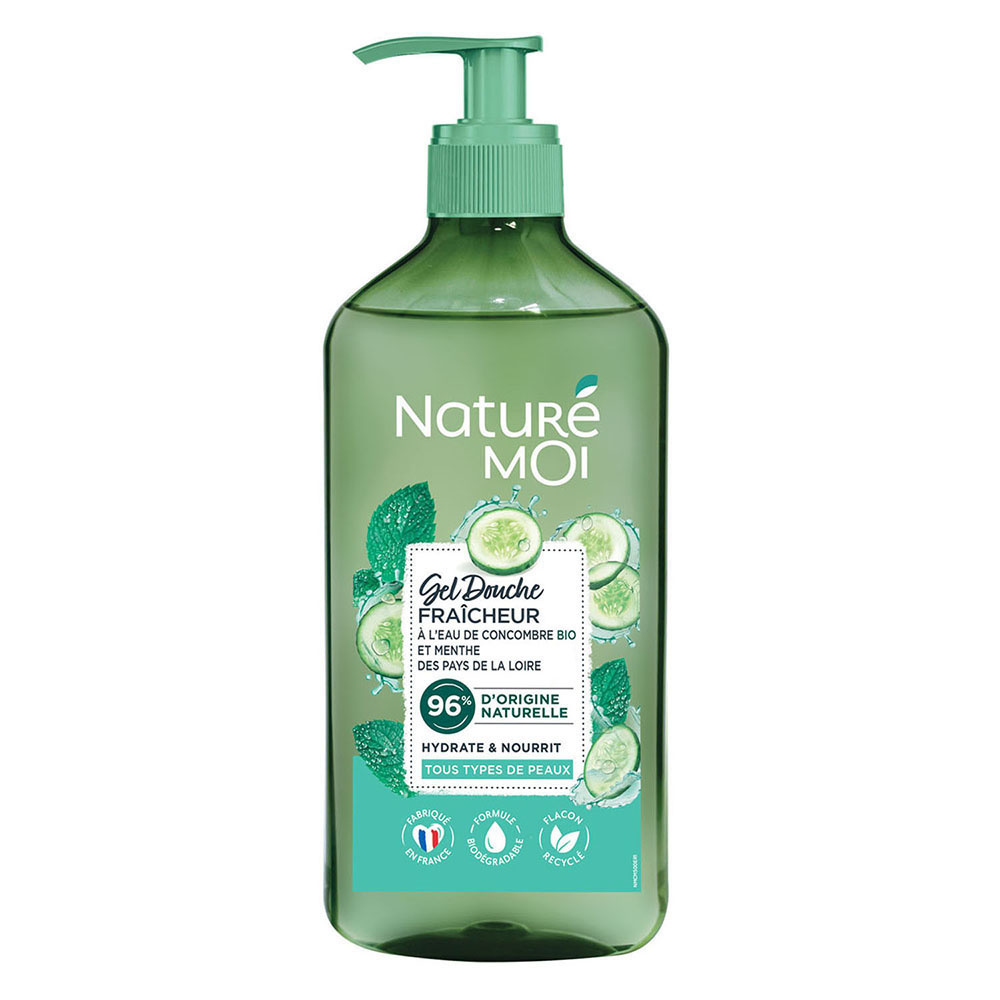 naturé moi Gel douche Fraicheur Concombre Menthe 500 ml Gel douche
