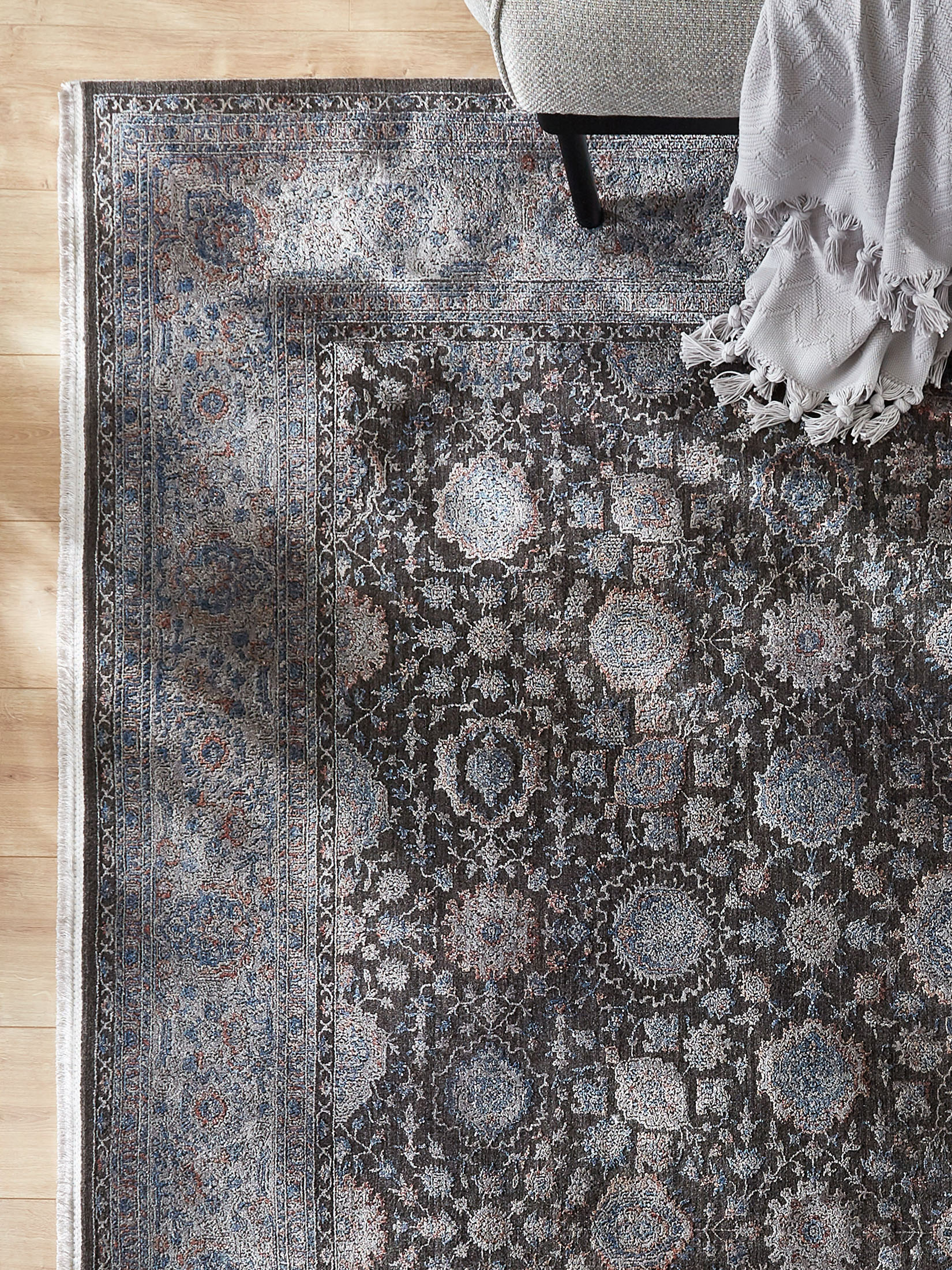 Valdiva Vintage-Teppich, Silver-Blue