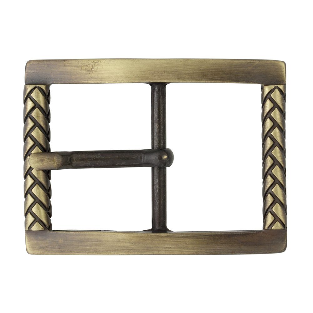FREDERIC HERMANO Gürtelschnalle 40mm Zamak Gold - Buckle Braided - 306707620020