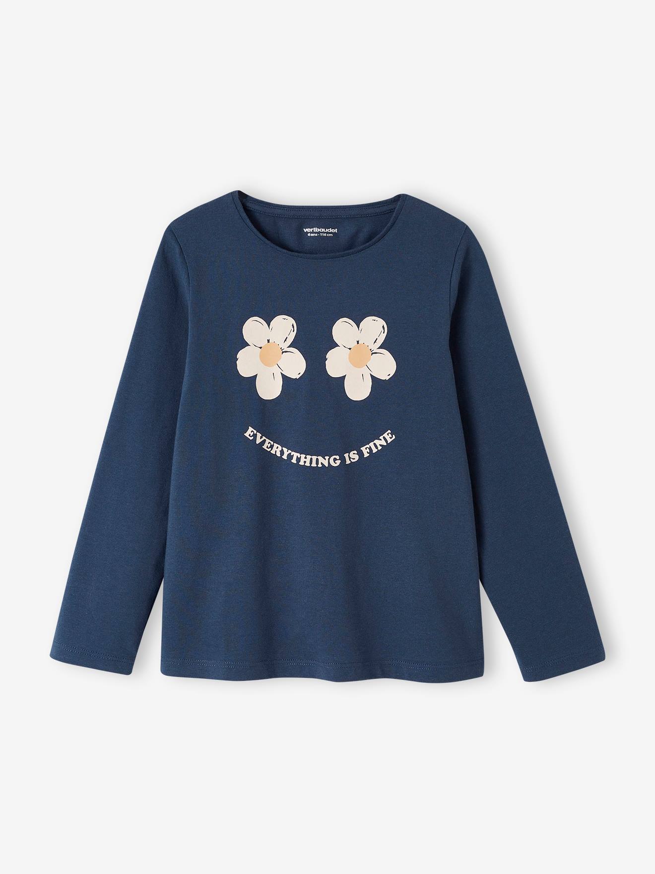 Vertbaudet 3er-Pack Mädchen Shirts BASIC Oeko-Tex - graublau