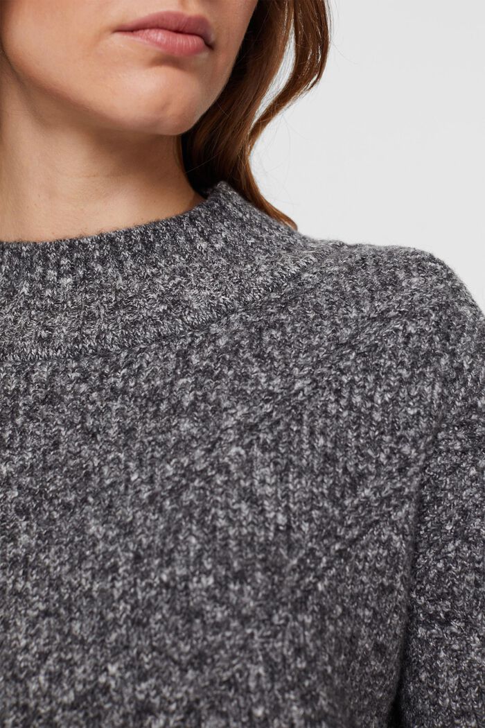 Strukturiertes Strickkleid mit Wolle