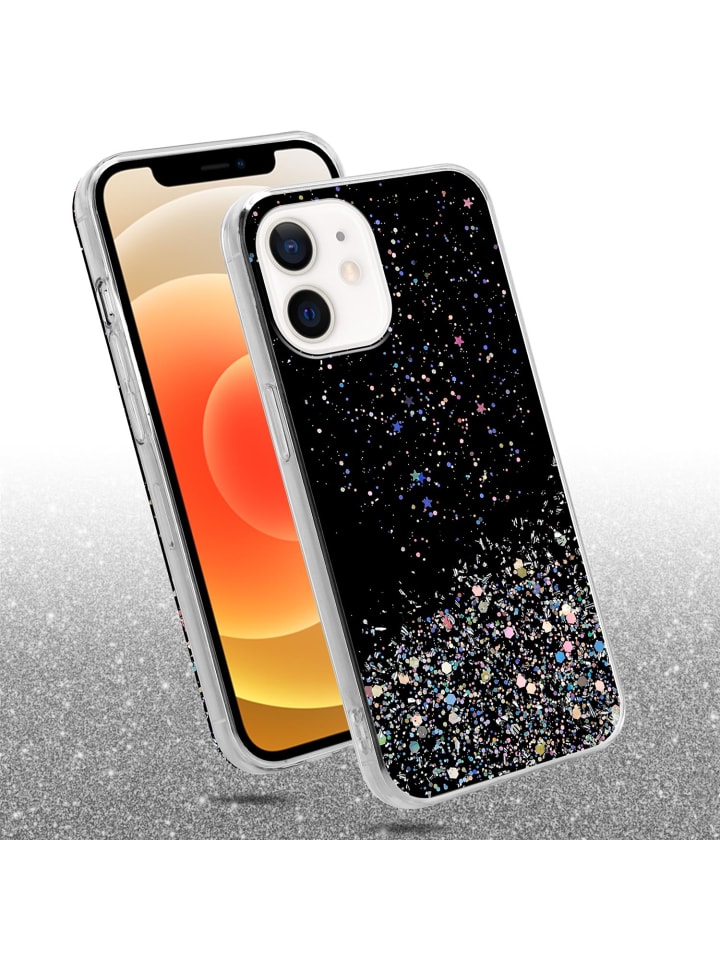 cadorabo Hülle für Apple iPhone 12 MINI Glitter in Schwarz mit Glitter günstig kaufen onesize
