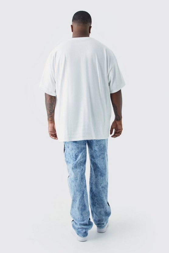 Tall lockere Denim-Jogginghose mit Acid-Waschung