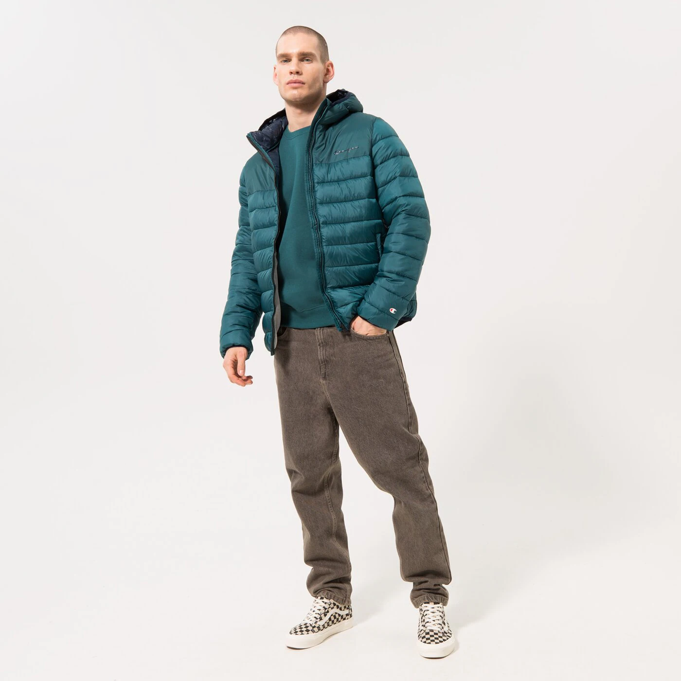 CHAMPION JACKE WINTER HOODED JACKET Grün