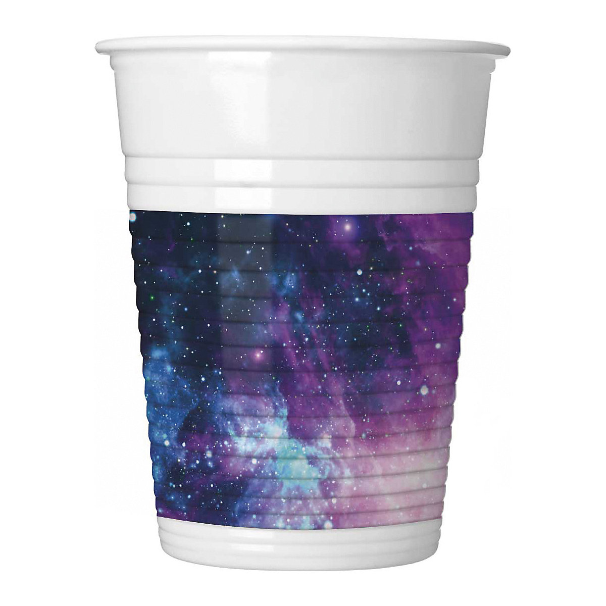 Partybecher/Trinkbecher Galaxy Party, 200 ml, Kunststoff, 8 Stück