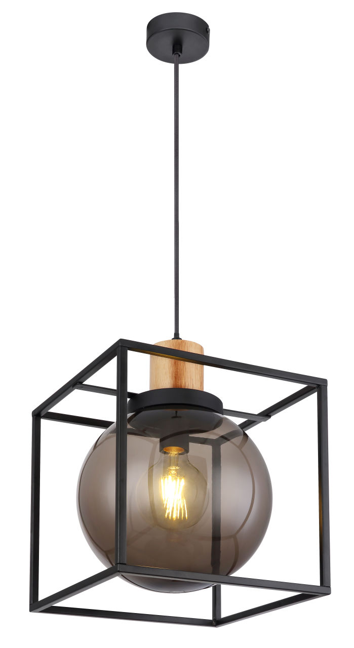 Globo Lighting - HILKO - Hängeleuchte Metall schwarz matt, 1x E27 LED