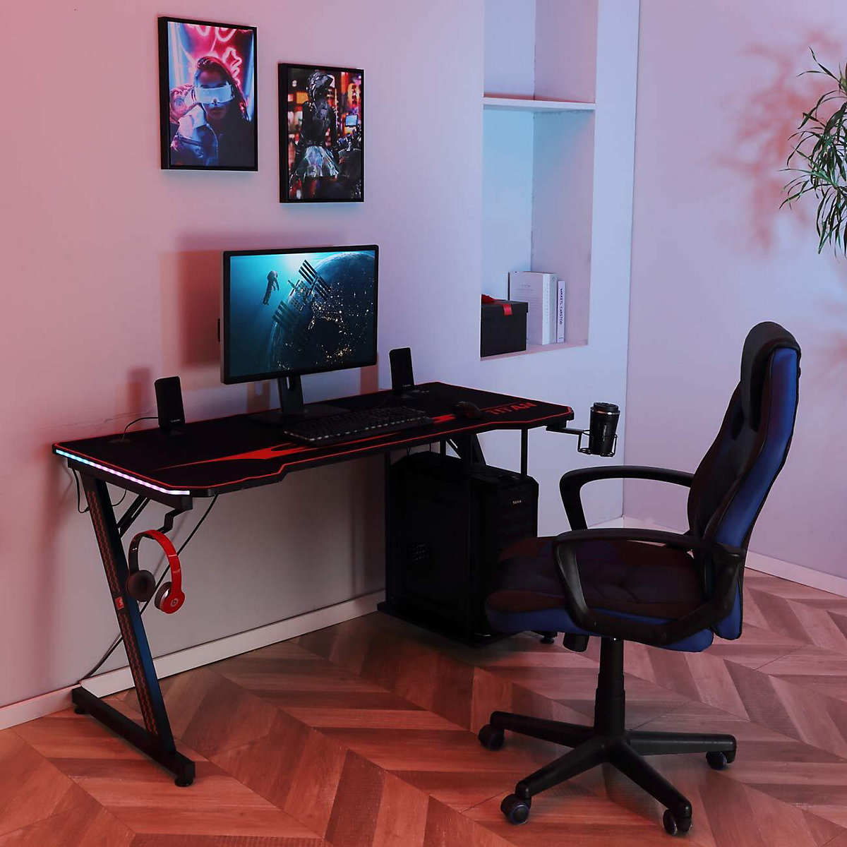 Gaming Tisch TITAN LED Beleuchtung