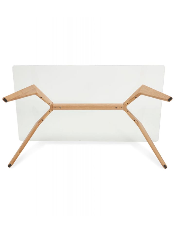 KADIMA DESIGN Esstisch mit Glasplatte & Massivholzgestell | Moderner Holztisch günstig kaufen onesize