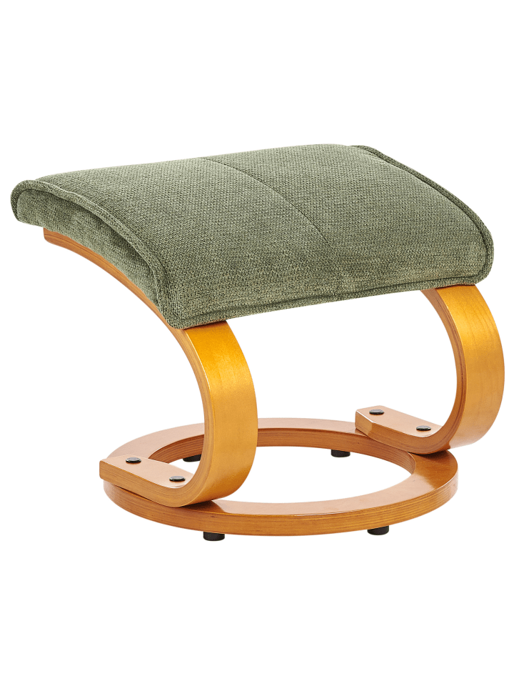Beliani Massagestuhl HERO in Grün/Heller Holzfarbton - (W) 51 x (H) 102 x (L) 80 cm günstig kaufen onesize