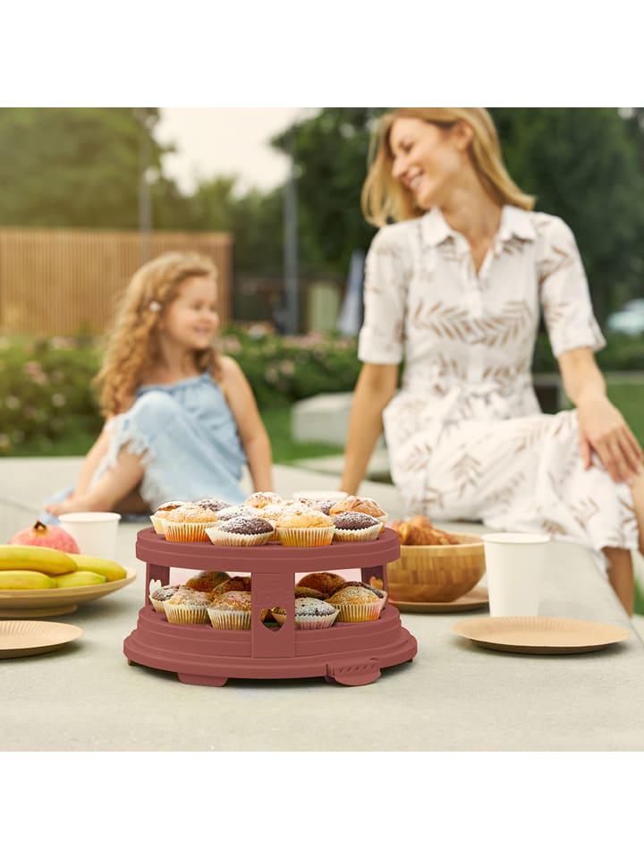 Rotho FRESH Tortenglocke hoch mit Trays in Iron rot günstig kaufen onesize