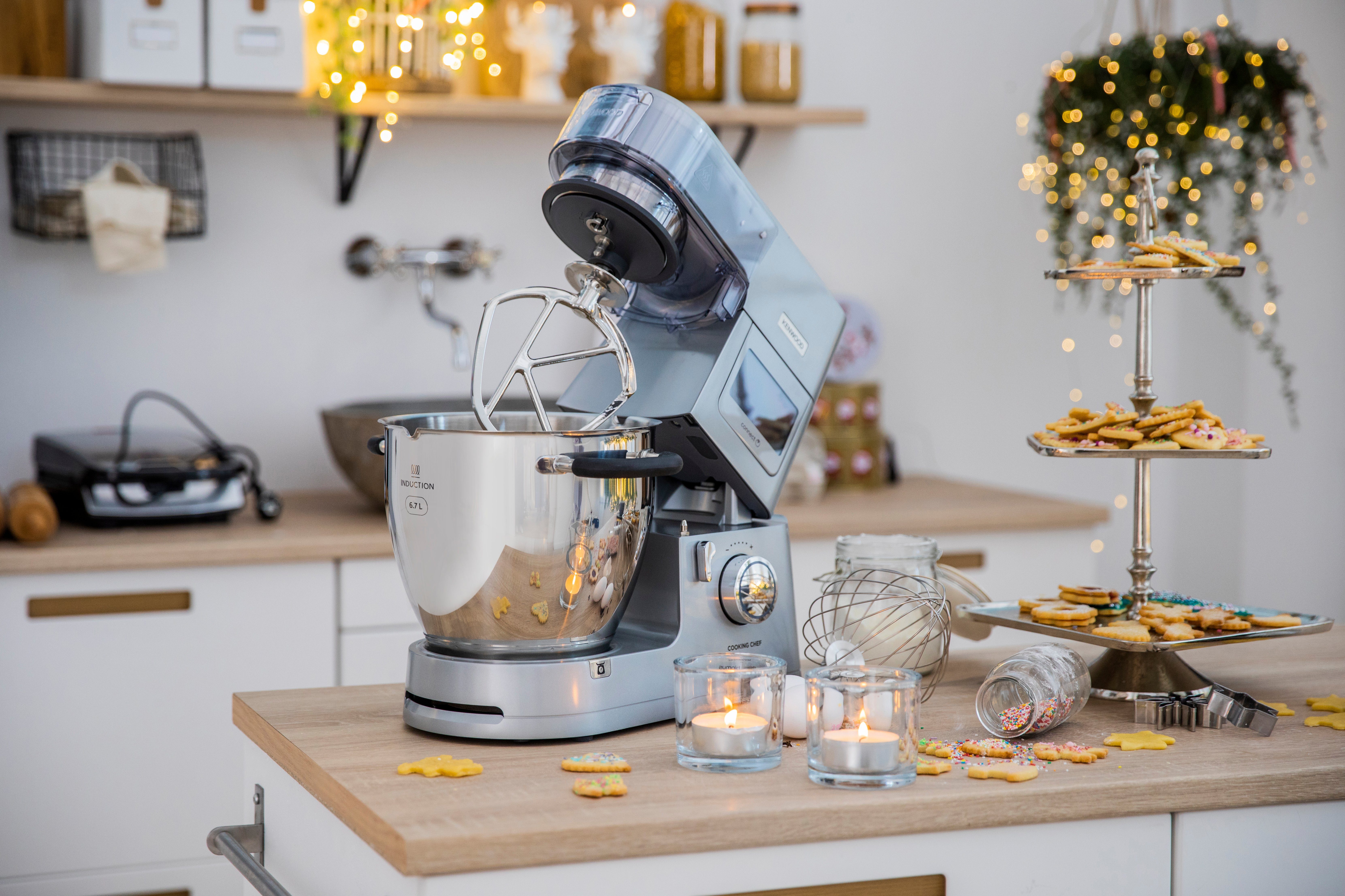 KENWOOD Küchenmaschine mit Kochfunktion Cooking Chef XL KCL95.424SI, 1500 W, 6,7 l Schüssel, mit integrierter Waage und umfangreichem Zubehör