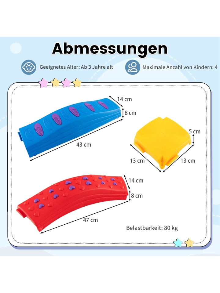 COSTWAY Balancierbalken 20 stk. Set in Bunt günstig kaufen onesize