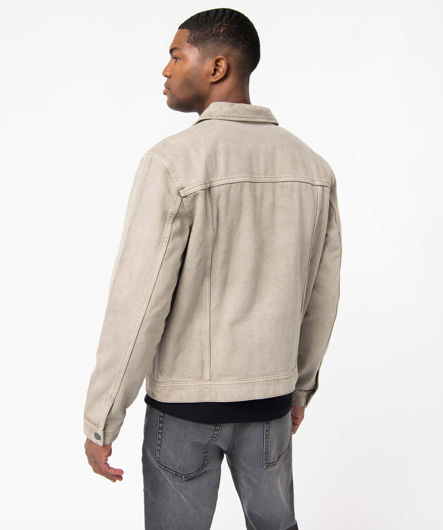 Veste en jean homme coupe droite beige | GEMO