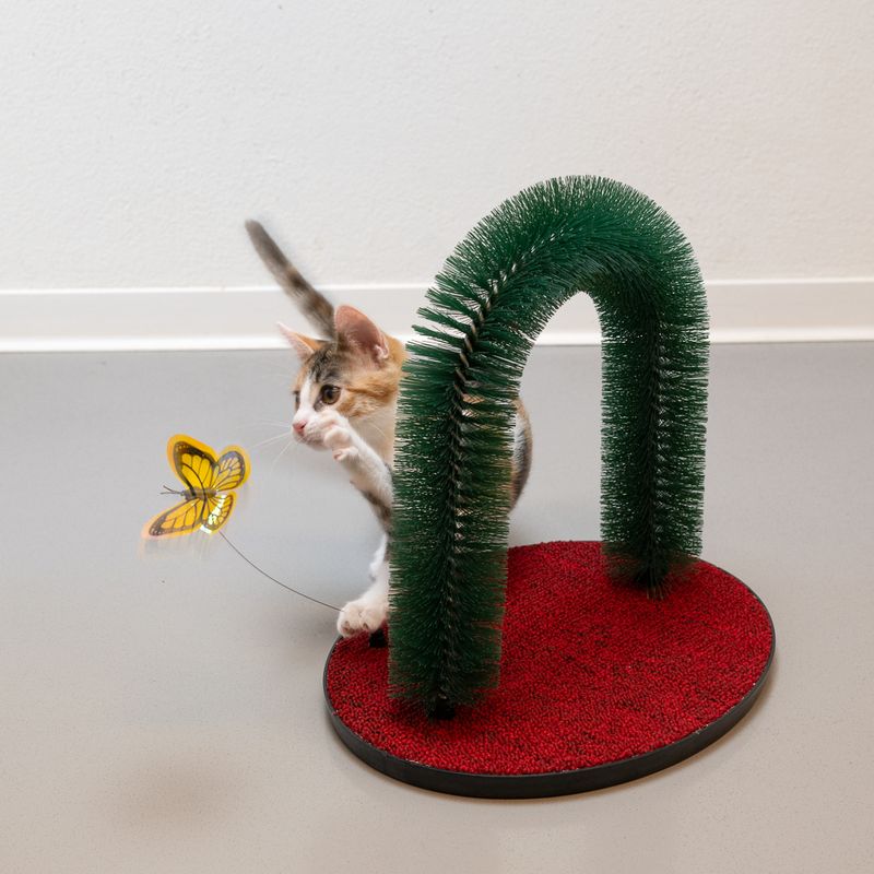 TIAKI Xmas Katzenmassagestation mit Schmetterling