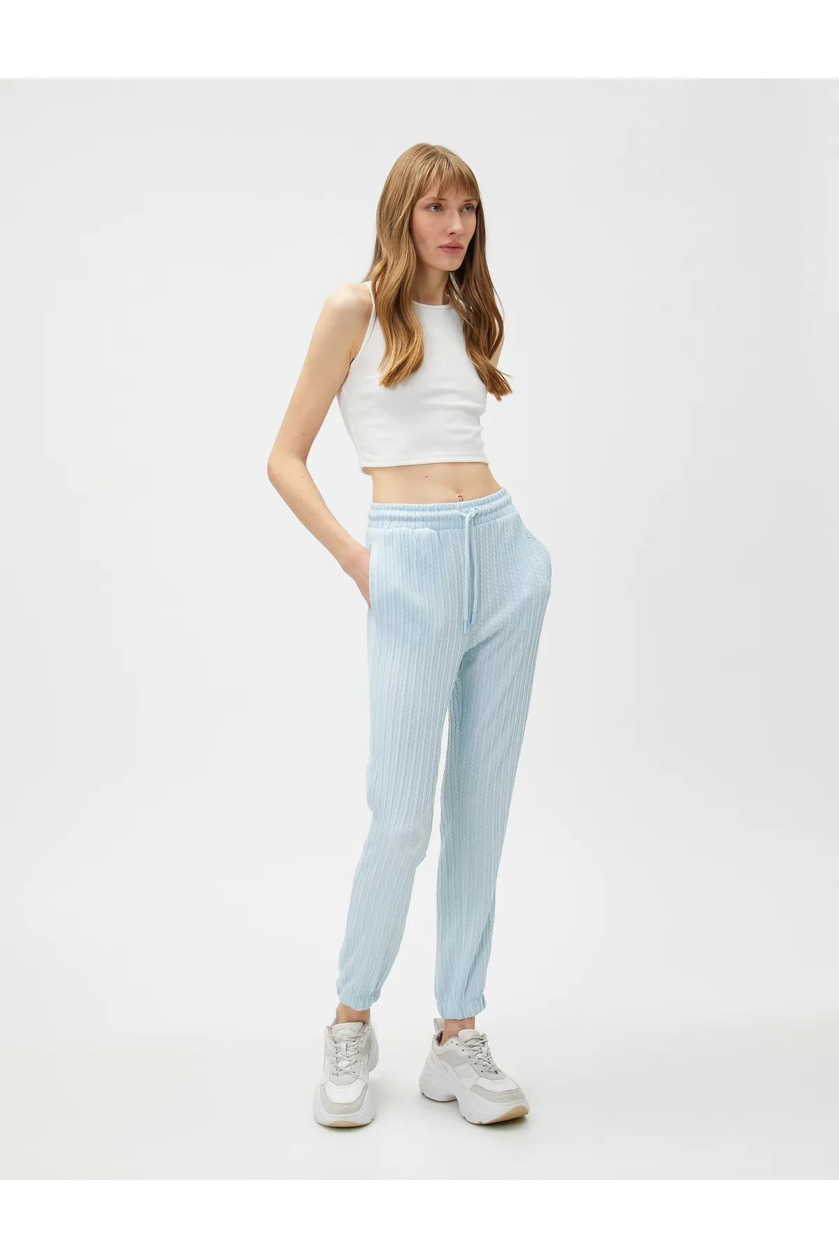 Koton  Jogger-Jogginghose mit Taschen und Bindebund