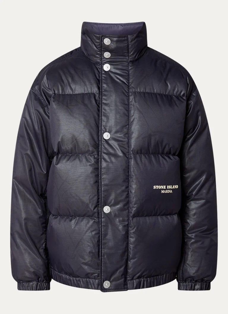 Jachetă matlasată Stone Island 446X1 cu logo imprimat.