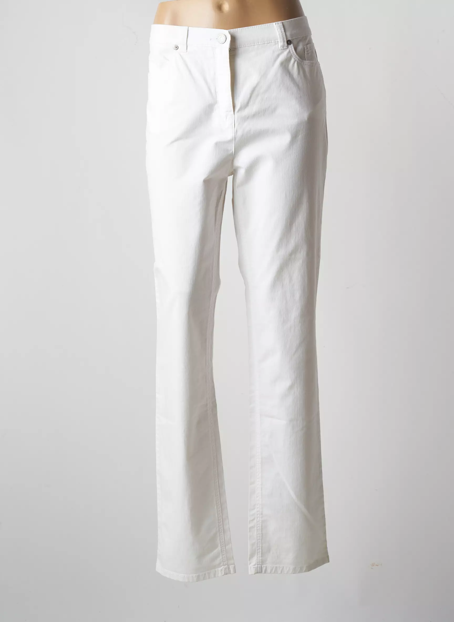Toni Pantalons Slim Femme couleur blanc