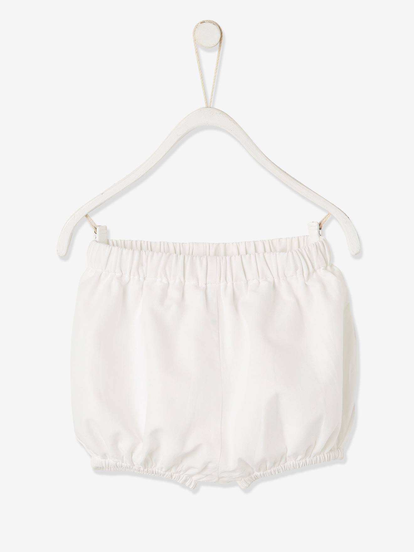 Ensemble de cérémonie bébé robe, bloomer et bandeau ivoire