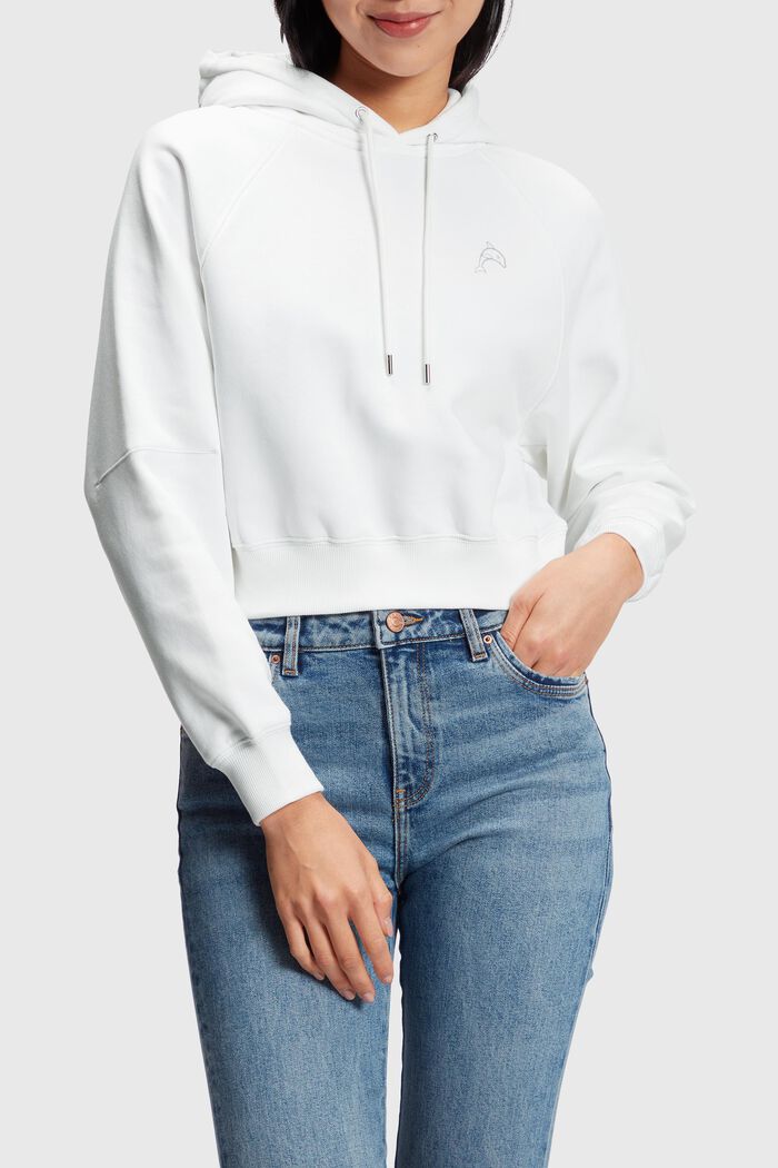 Color Dolphin Cropped-Hoodie
