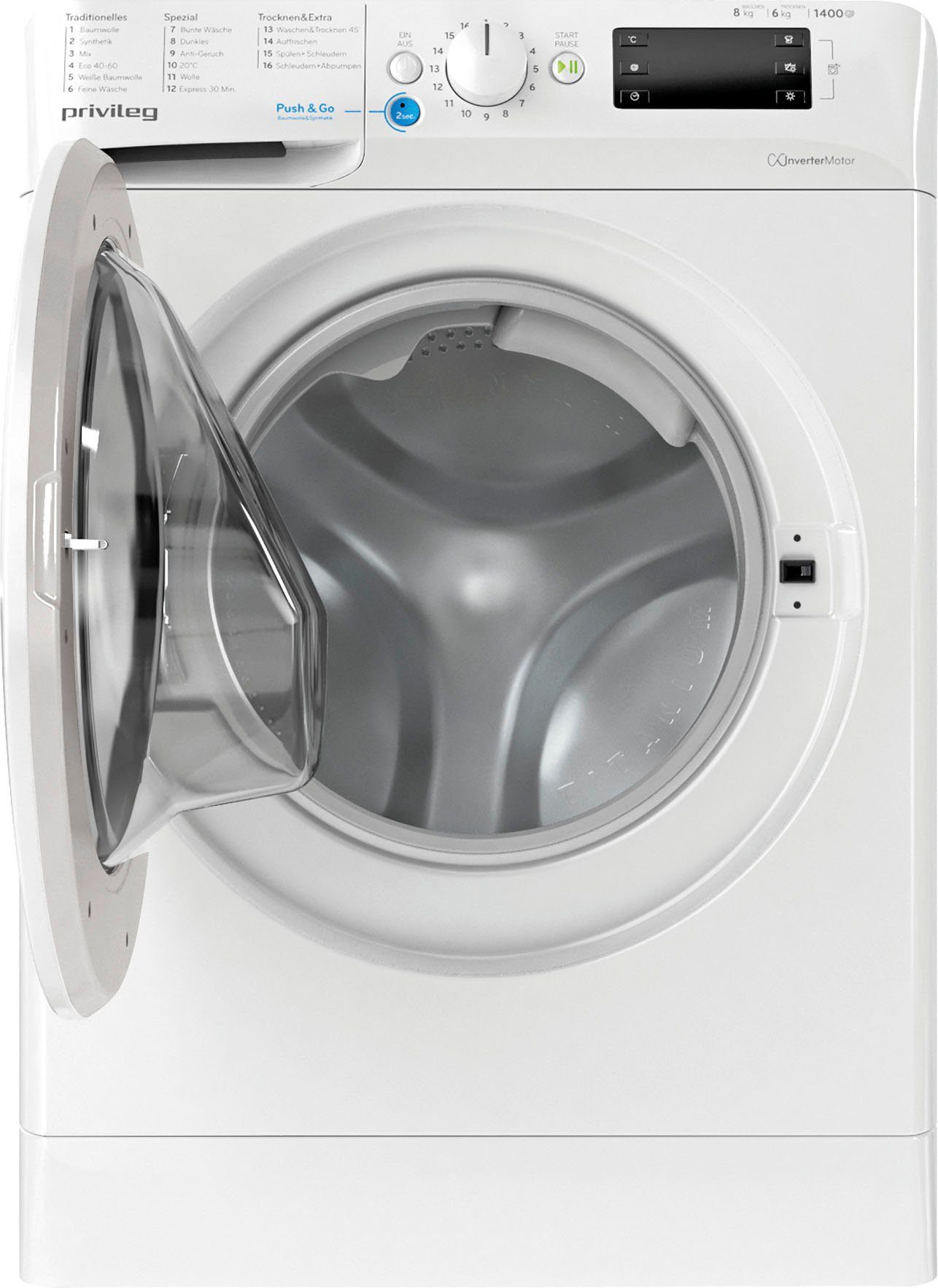 Privileg Waschtrockner PWWT X 8645 DE, 8 kg, 6 kg, 1400 U/min