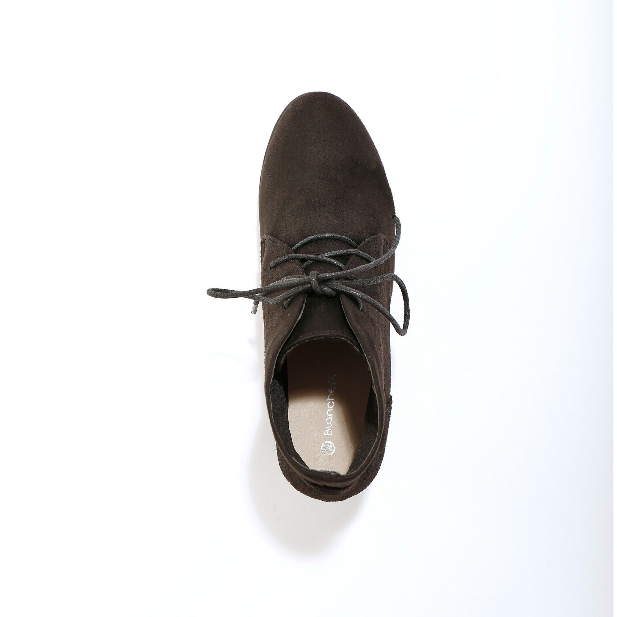 Low-boots à talon effet bois