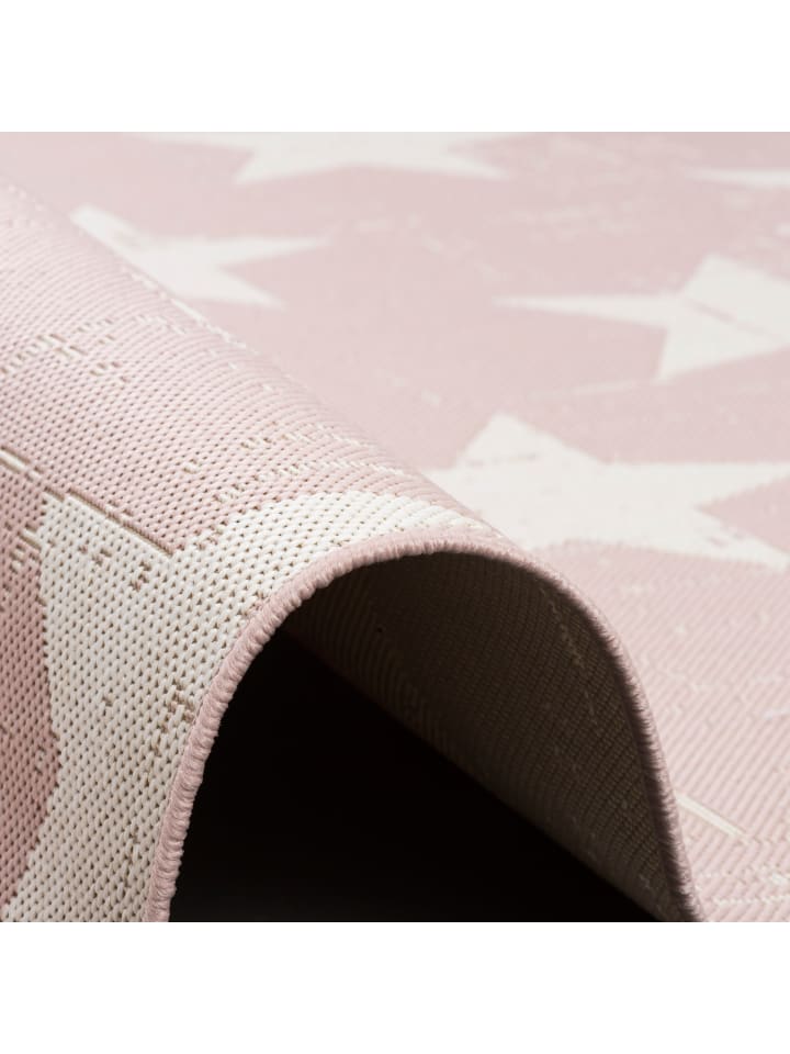 Pergamon In- und Outdoor Teppich Carpetto Sterne in Rosa günstig kaufen