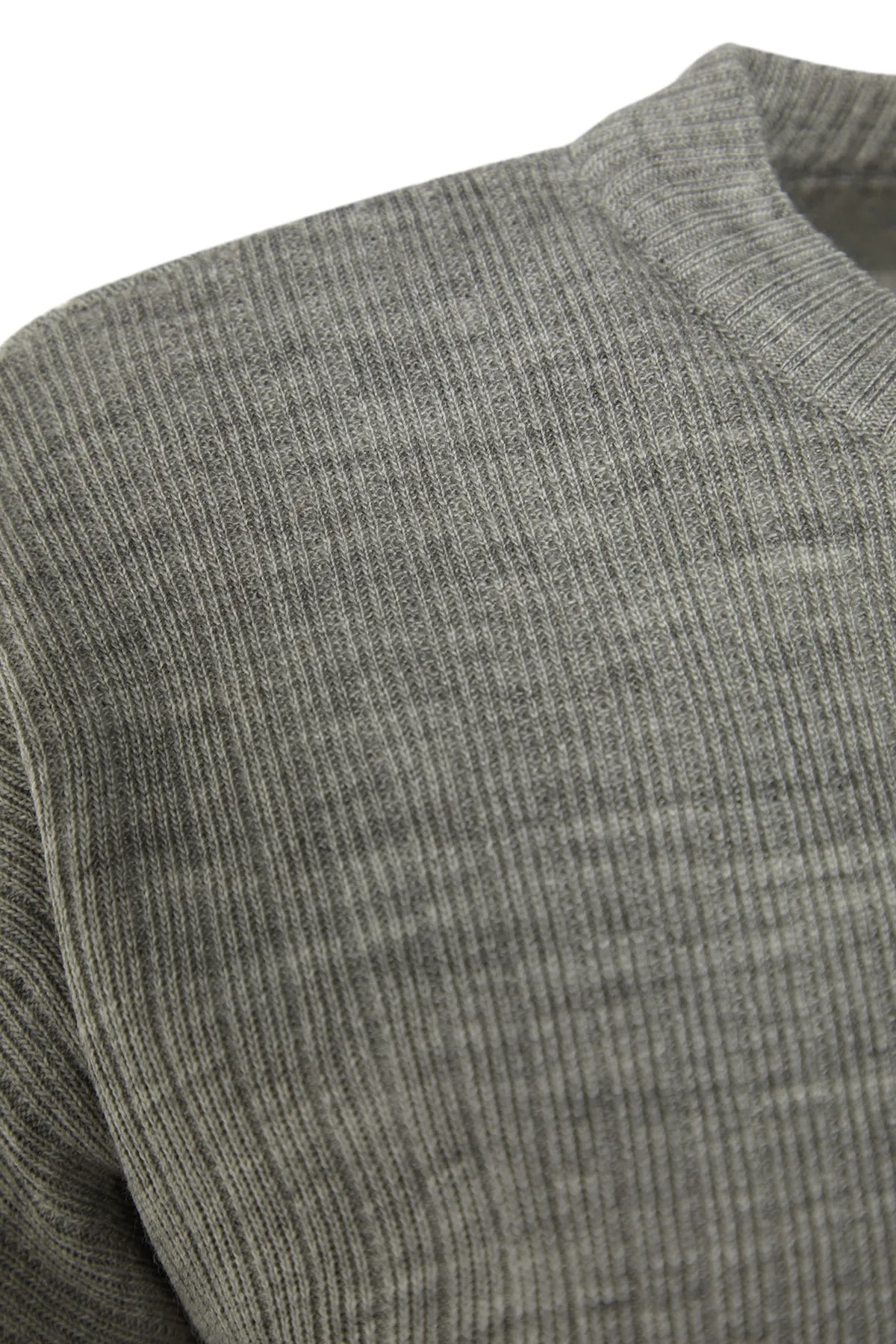Trendyol Collection  Graues Strickoberteil- und -unterteil-Set mit Rundhalsausschnitt TWOSS20AU0084